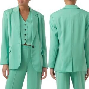 Vero Moda Ayoetrorian One-button Blazer In Jade Cream Size 8 NWOT $119 MSRP